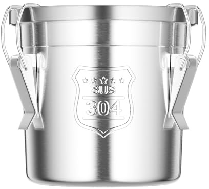 Edelstahl Getreidebehälter, 6L Luftdichter Kanister Lebensmitteln, Zylinder Mehlbehälter Luftdichte Lebensmittelvorratsbehälter mit Deckel, Ideal für die Aufbewahrung einer von Kekse, Kaffeebohnen