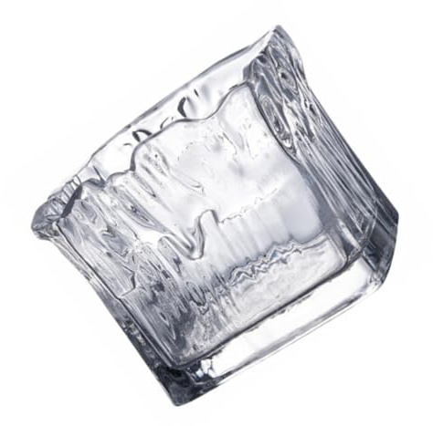 Homoyoyo Transparenter Glas Eiskübel für Wein und Bier Quadratischer Getränkebehälter Robuster Party Weinkühler für Zuhause und Bar