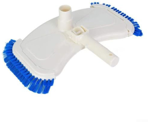 Testa aspirante per la pulizia della piscina con corpo ponderato e spazzole laterali, bordo morbido per la sicurezza della piscina, compatibile con pali telescopici di diametro standard