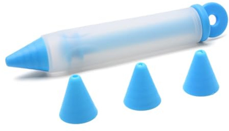 IWOWHERO 16 Bolígrafos de Silicona para Decorar Pasteles, Juego Multifuncional de Manga Pastelera, Colores Surtidos Rojo Azul Verde Rosa, Herramienta para Hornear y Glaseado, Apto para