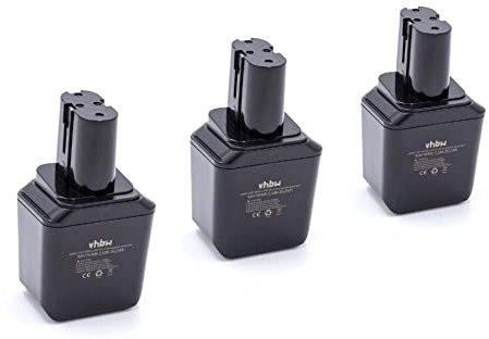 vhbw 3X Akku kompatibel mit Bosch GSS-Serie 1. Generation Werkzeug (2100 mAh, NiMH, 9,6 V)