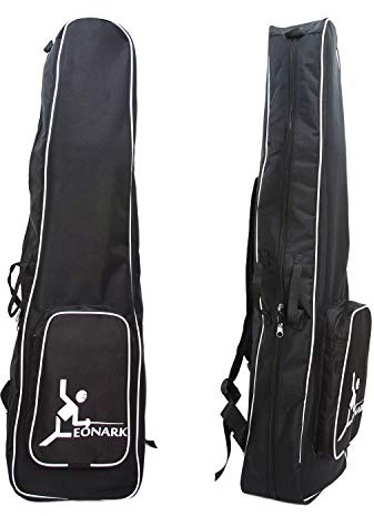 LEONARK Bolsa de Almacenamiento de esgrima para Equipo de Espada, Sable y florete - Mochila portátil para esgrima, Espada, Traje y máscara (Black A)