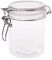 YFairy - Storage Jar, 500ML, Plastic, Round, Clip Top Storage Jar, With Airtight Seal Lid, Kitchen Food Container, Tableware Preserving, Cosmetic Cream Organizer