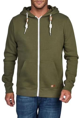 riverso Sweatjacke Herren mit Kapuze Reißverschluss Regular Fit RIVThilo Kapuzenjacke Grün XL, Größe:XL, Farbe:Ivy Green