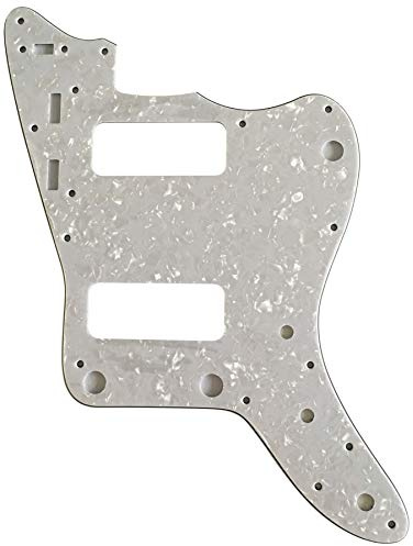 Passend für Japan Jazzmaster mit P90 Pickups Style Gitarren-Pickguard (4-lagig, weiße Perle)