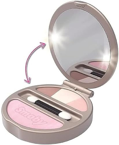 Smoby Toys - My Beauty Kompaktpuder - Spielzeug-Make-Up (unechte Kosmetika) mit Spiegel und Licht für Kinder ab 3 Jahren