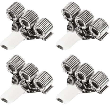 DCQQ 4pcs Porte clip poche métal Pen Holder Porte Clips Stylo Avec Clip Ressort Porte-Stylos à Triple Trous Police Médecin Infirmière de Fournitures de Bureau à Domicile Clip de Poche Porte-Stylo