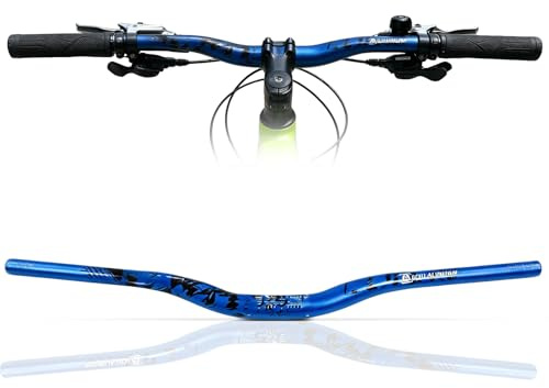 Manillar Elevador De Bicicleta De Montaña De Aleación De Aluminio De 31,8 MM, Ancho Para Entusiastas Del Ciclismo (Azul)
