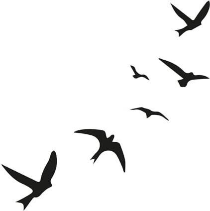Inkster Tattoo Fliegende Vögel | NEU: Verbesserte Qualität | Temporäre Tattoos 2 Wochen | Hautfreundlich & EU-Kosmetikzertifiziert | hochwertige Temporäre Tattoos aus pflanzlichen Inhaltsstoffen