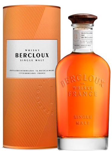 BERCLOUX - Whisky Single Malt Français – Médaille d’or au Concours Général Agricole de Paris 2024 & World Whisky Masters 2023 - Origine : 100% France - 40% Alcool - Bouteille 70 cl