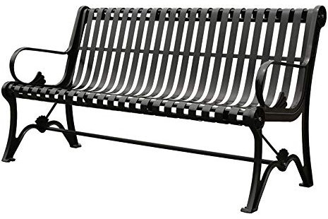 ZMYJTO Produkte Rückenlehnen für den Garten im Freien, schmiedeeiserne Bänke und Stuhlreihen, Terrassenbänke mit Armlehnen, Heimtextilien, Sitze für Freizeitparks, für Veranden/Parks/Höfe
