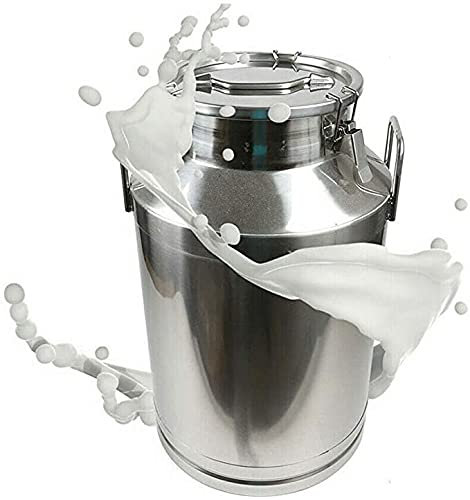 Samnuerly Robuster Milcheimer aus Edelstahl 304, versiegelte Dose mit Deckel, Weineimer, Aufbewahrungsfass, Tragetasche für den Transport von Flüssigkeiten, 30 l (50 l)
