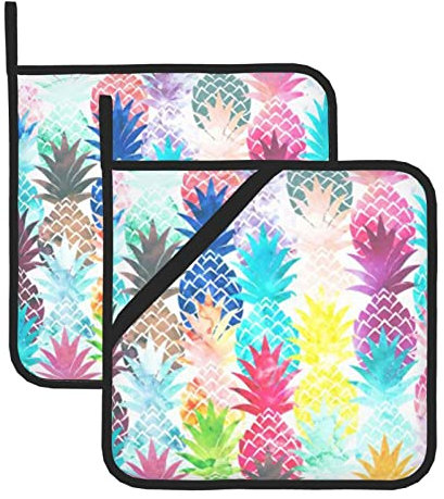 Topflappen-Set für Küche, waschbar, hitzebeständig, für heiße Pads oder Küche, Kochen, Backen, Mikrowelle, BBQ
