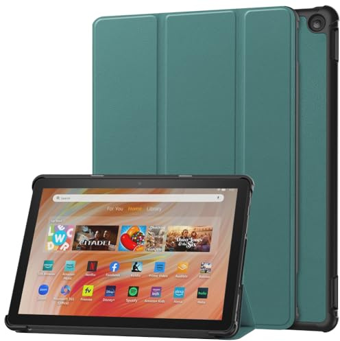 Kepuch Custer Hülle für Fire HD 10 2023,Smart PU-Leder Hüllen Schutzhülle Tasche Case Cover - Grün