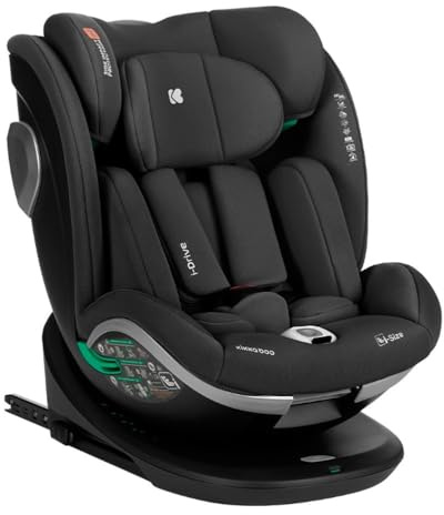 Kikkaboo Kindersitz i-Drive i-Size (40-150cm) Isofix Top Tether, Kopfstütze, SPS schwarz