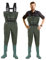 Izrielar Wathose Herren Wasserdicht, 70D Nylon Composite PVC Anglerhose, Fischerhose mit rutschfesten Gummistiefeln, Teichhose, Hochwasserhose, geeignet für Baustellen, Angeln, Bauernhöfe, Gärten