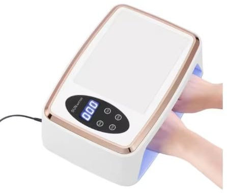 Générique Asciugacapelli professionale a 90 LED, lampada UV per indurire tutti i gel, smalto per unghie, rilevamento di movimento, manicure e pedicure, 380 W