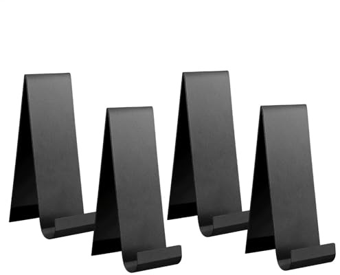 Porte-brochures verticaux | 4 présentoirs de cartes postales en métal pour bureau – Étagère verticale pour livres de littérature, organiseur de panneau d'entreprise et de magasin pour table