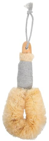 ERINGOGO Cepillo de Ducha que Mejora la Circulación Sanguínea para Espalda Mango Largo y Masaje Corporal de Fibra de Sisal y Madera para Exfoliación Profunda