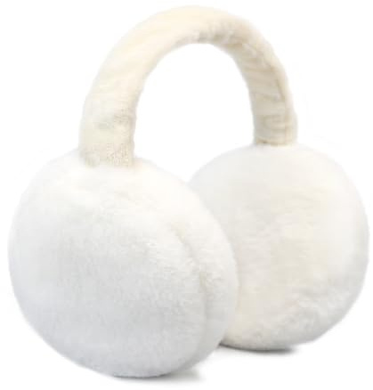 SEYUFN Verstellbar Ohrenwärmer Damen Ohrenschützer Winter Ohrenwärmer Faltbare Ohrenschützer Damen Earmuffs Mädchen Plüsch Ear Warmer (Weiße)