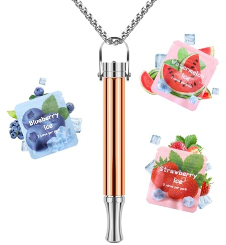 CARITATE Collo per respirazione regolabile: bocca e respiratori portatili con filtro e resistenza, pacchetto con molti gusti Accessorio Lifestyle riutilizzabile in oro rosa e argento