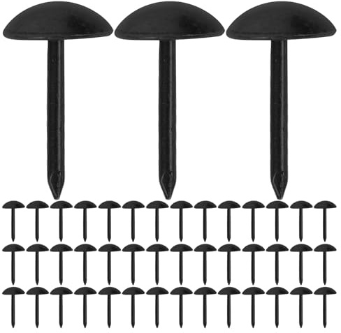 HOMSFOU Polsternägel Schwarz 300 Stück 7x10mm Eisen Ziernägel für Möbel und Sofas Dekorative Nägel für Innenraumgestaltung und Holzverkleidungen