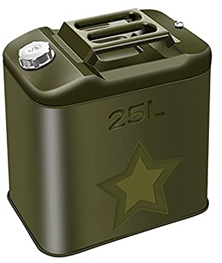 Gasburk, väl förseglad förtjockad gastank nödreserv Bensin Dieselbuss med Siphon Hand Pump, Pocherarrör, Handskar (Kapacitet: 10L,20L,25L,30L,40L,50L,60L)