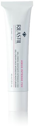 Rilastil Aqua Gel Crema Idratante Intenso Viso 72H, Idratazione Intensiva per tutti i Tipi di Pelle, Confezione da 40 ml