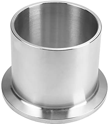 Othmro 1Pcs Raccordo Sanitario 40mm ID, KF40-40MM Tri Morsetto In Acciaio Inox Raccordo Senza Cuciture Tubi Rotondi Tubi Di Saldatura Guarnizioni Adattatore Flangia Ferrule FitsTri Morsetto