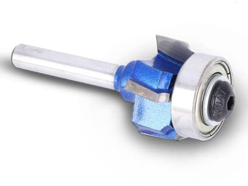 Brocas redondeadas de vástago de vástago de 8 mm, broca redondeada de esquina de carburo, cortador de reborde de 4 cuchillas para fresado de carpintería, radio métrico(1mm)