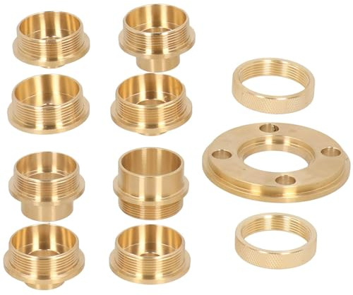 11Pcs/Set Template Router Guides Kit, Messing Router Template Guide Set, Kontermutter Router Zubehör mit Aufbewahrungskoffer