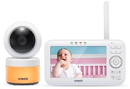 VTech BM5463 - inomhus - Lightshow video babymonitor - babymonitor med projektion och nattljus 480p - SV-version, 1 enhet (set om 1)