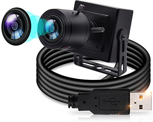 ELP 1080P Web Kamera mit 2.8-12mm Vario Objektiv,2MP 30fps Full HD Mini Camera,CMOS OV2710 Sensor,Plug & Play,für Windows,480P@100fps USB2.0 Handbuch Focus Weitwinkel