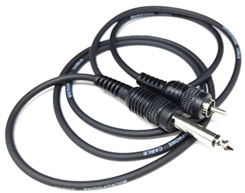 Drut Cavo Audio Maschio-Maschio da 1,2 m 6,35 mm (1/4) da Spina Jack Mono a Spina fono RCA da 3,9 Piedi
