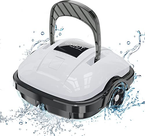 WYBOT Robot Piscina Fuori Terra per Piscina da 80m², Robottino Pulitore con Doppia Motricità e Parcheggio Autonomo | Robot Piscina Pulitore Senza Fili con Batteria Autonomia 100 Min Bianco