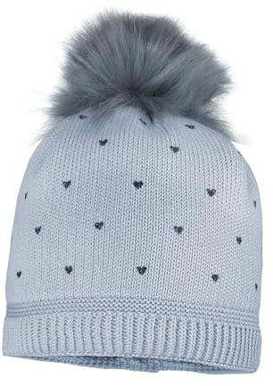 maximo MINI Girl-Mütze Heart,Pompon Futter