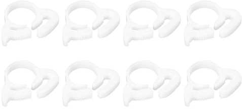 sourcing map Double Gripping Nylon Hose Clamps, 8pcs 20.1-21.9mm Adjustable Double Snap Grip Plastic Hose Clamp for Fuel Line Hoses Plumbing
