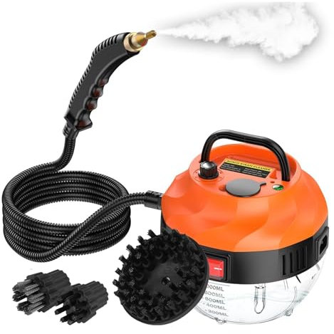 Limpiadores a vapor de alta presión de 1600 W, máquina limpiadora a vapor portátil de 1000 ml, limpiador a vapor multifuncional portátil de alta temperatura for aire acondicionado, lavadora ( Color :