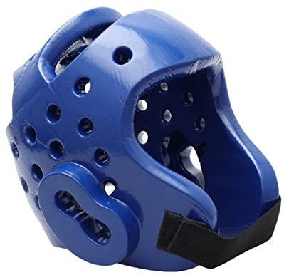 Sosoport Leichter Stoßabsorbierender Junge Mädchen Helm Taekwondo Sparring Kopfschutz Mit Luftdurchlässigem Ohrenschutz Elastischem Kinnband Und Offenem Gesicht Atmungsaktiv Xs Blau Für Kic