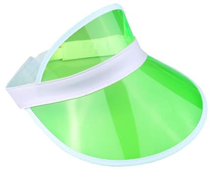 ANZEE DISCOVER THE NEW YOU 05 Unisex Neon Sun Visor Hats Bright Assorted Colours for Summer Sports, Pub Golf, Cycling, 80s Fancy Dress, Festivals, Hen Party Accessories