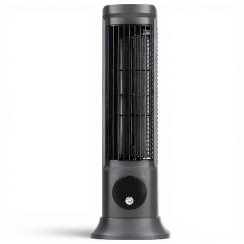 Jiawu Fan de la Torre de 10 para el Dormitorio, Ventilador de Escritorio sin Aspas con 3 Velocidades, Ventilador Enfriador de Aire de Escritorio, Ventilador de Refrigeración Silencioso