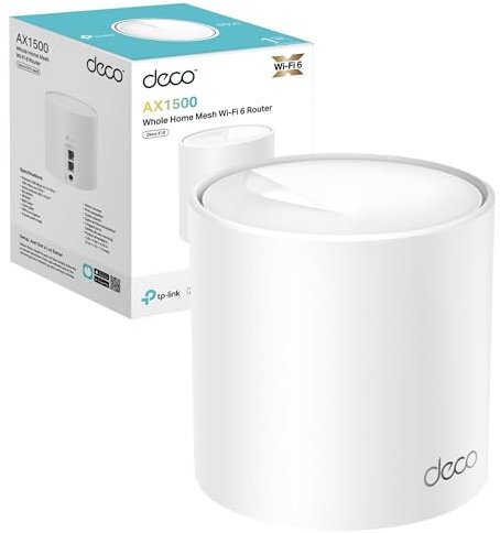 TP-Link Deco X10 AX1500 Whole Home Dual-Band Mesh Wi-Fi 6 System Single Unit Coverage up to 2,100 ft² (Renewed)