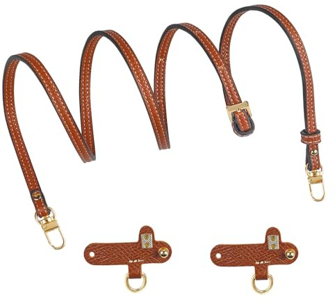 GoBene Schultergurt für Longchamp aus Leder für Damen Taschen - Einstellbarer Taschengurt ohne Stanzen von Löchern 1.2cm Breite
