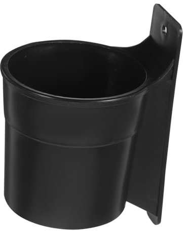 IMIKEYA Portabicchieri da Sedia in Plastica Nero Leggero, Supporto Stabile per Borracce e Biberon, Accessorio per Seggiolini Bebè e Tricicli