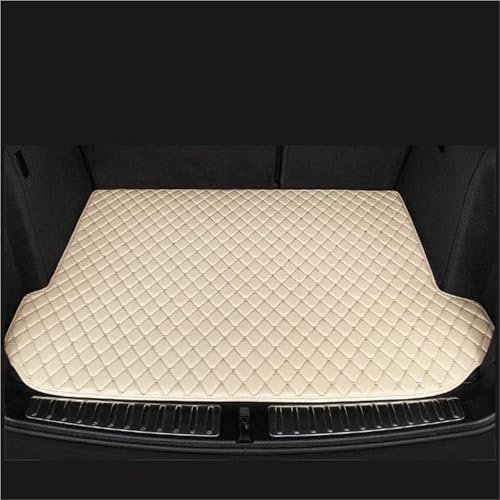 YOUZKA Liner Kofferraumteppiche Kofferraummatte Teppich Schmutzabweisend rutschfest Wasserdicht Auto-Gepäckmatte Gepäckablage Für Jeep Für Compass 2007–2015(Beige)