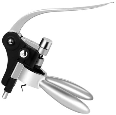Wine Bottle Opener – Manual Hand Corkscrew with Rabbit Shaped Lever Pump & Non-Stick Screw, Easy Cork Removal, Durable Zinc Alloy Design – Perfect for Home, Bar & Hotel Use