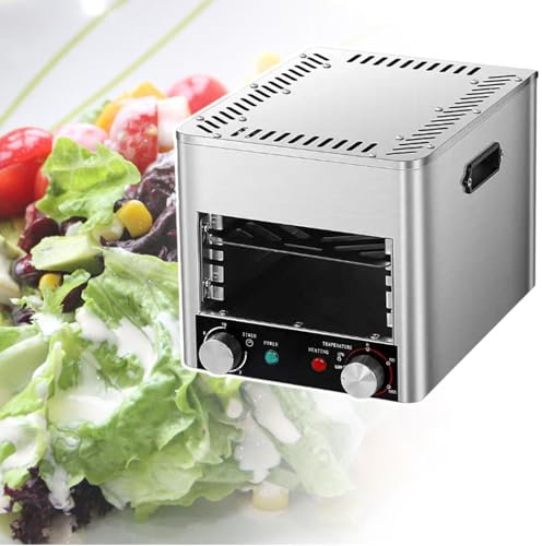 HCAUYNN Asador EléCtrico para Carnes, MáQuina para Asar Carnes, Tiempo De 0 A 10 Min/0 A 800 ℃ Ajustable, con Calentamiento RáPido De 800 ℃ En 10 Minutos, para Carne Y Verduras,110V-8layers