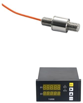 PMZZHUPVR Mini-Wägezellensensor mit Anzeigeanzeige, Druck- und Zugkraftmesszellen zur Kraftmessung 10 kg, 20 kg, 30 kg, 50 kg, 100 kg(30KG and Indicator)