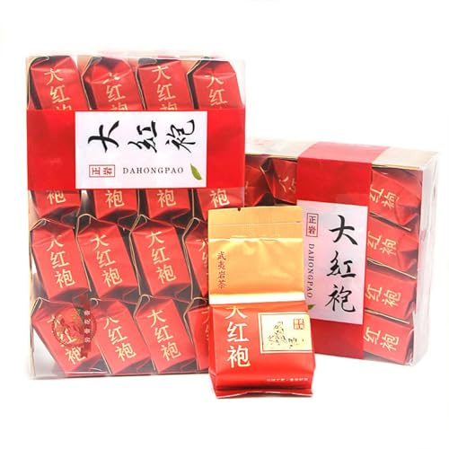 HQZMCTE Fujian Wuyi Rock Oolong Tea-Strong Aroma Da Hong Pao- Big Red Robe 130g(16 small bags) Black tea