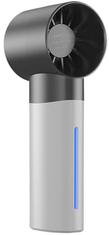 Ventilador portátil de mano – Ventiladores recargables por USB con 5 velocidades | Ventilador de mano con niebla | Tanque de agua de 35 ml con transparente para hombre, al aire libre, playa, viajes